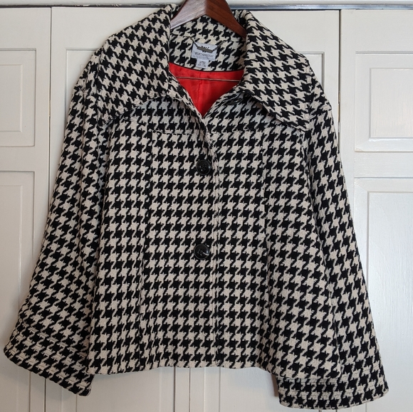 Worthington Houndstooth Swing Jacket - Picture 1 of 7
